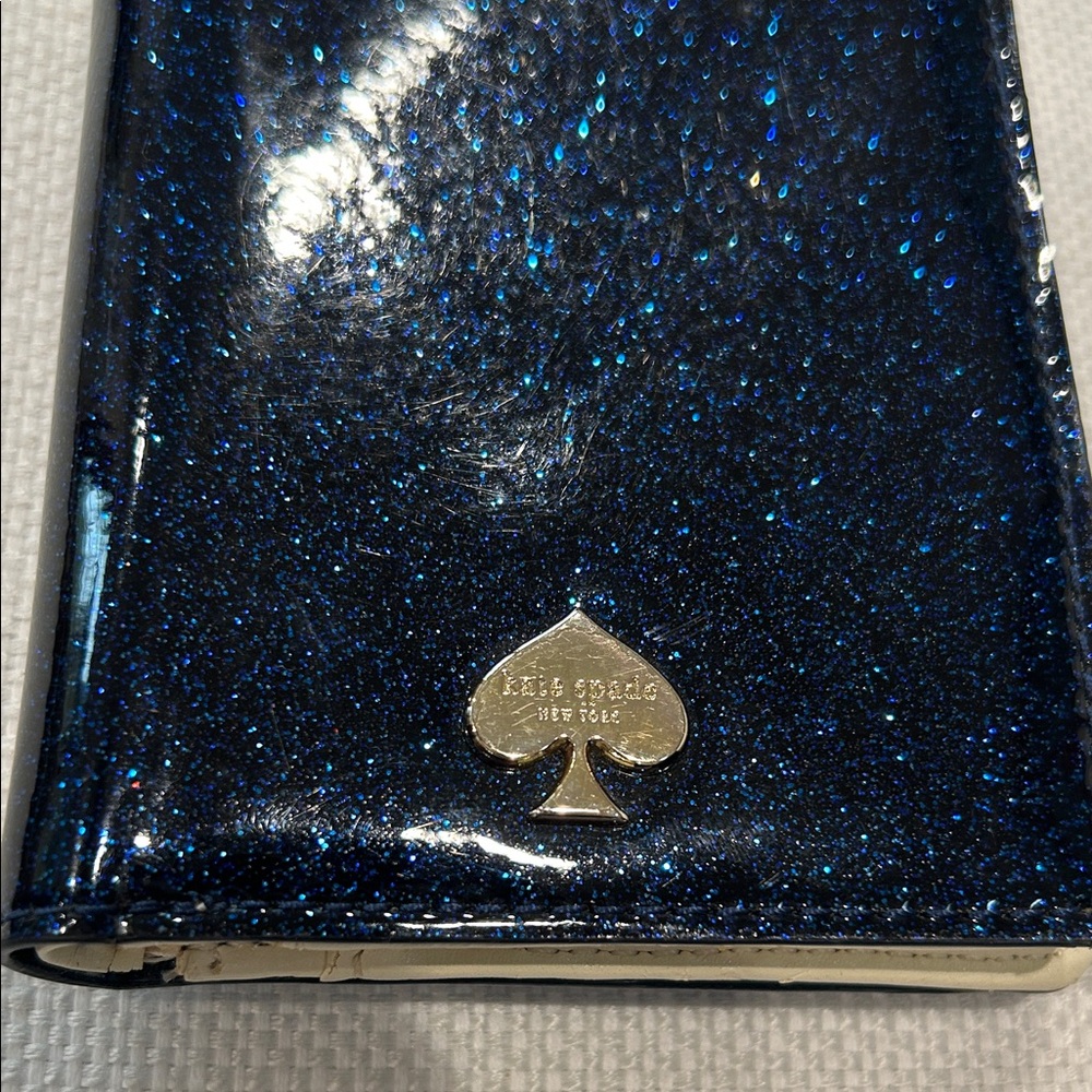 Kate Spade Midnight Blue Glitter Wallet - Picture 3 of 6